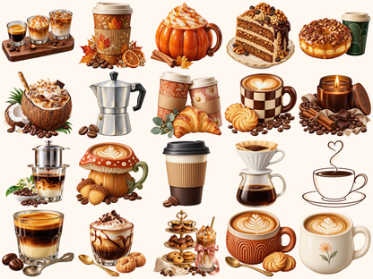 Coffee Clipart — preview grid 3