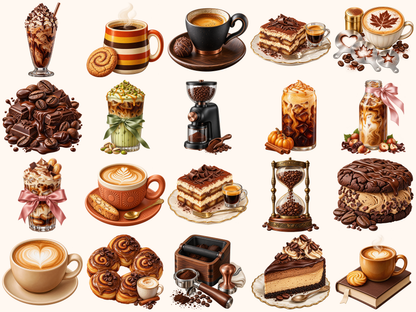 Coffee Clipart — preview grid 7