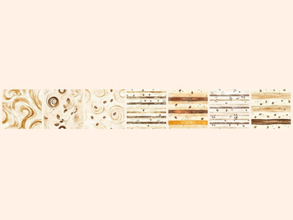 Coffee & Cream Seamless Pattern Digital Papers cafe digital coffee cream png coffee seamless - WondersArtist