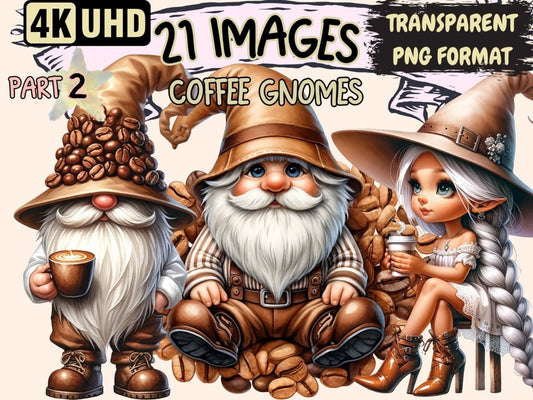 Coffee Gnomes (P2) Clipart cafe gnome clipart - Wonders Artist