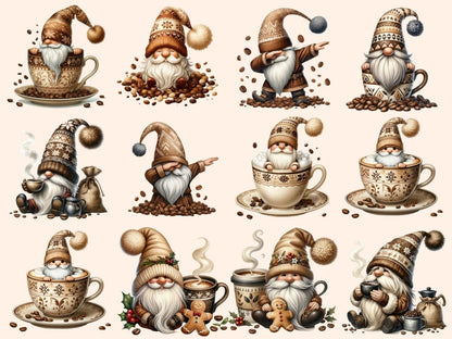 Coffee Gnomes (P3) Clipart Coffee clip art - Wonders Artist
