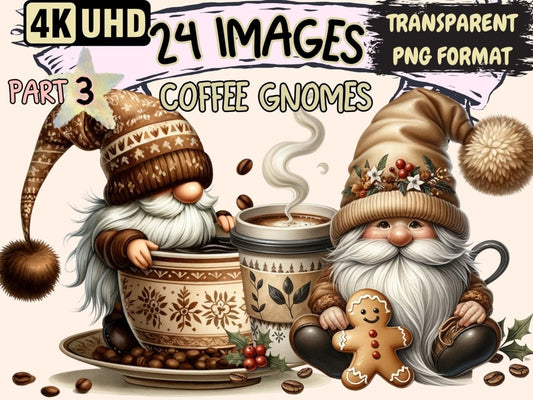 Coffee Gnomes (P3) Clipart Coffee clip art - Wonders Artist