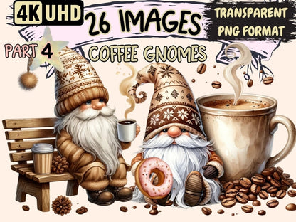 Coffee Gnomes (P4) Clipart Coffee clip art - Wonders Artist
