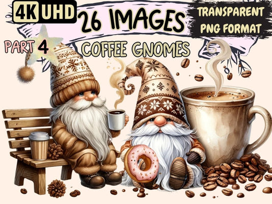 Coffee Gnomes (P4) Clipart Coffee clip art - Wonders Artist