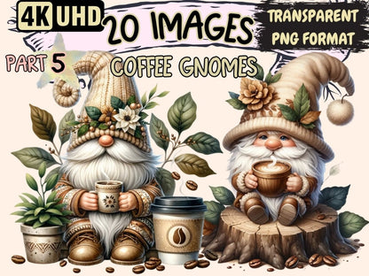 Coffee Gnomes (P5) Clipart Coffee clip art - Wonders Artist