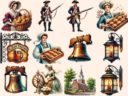 Colonial Clipart Classic Colonial Art - Wonders Artist