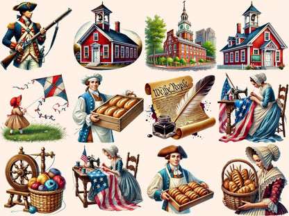 Colonial Clipart Classic Colonial Art - Wonders Artist