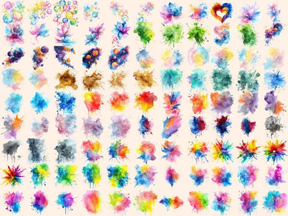 Color Splashes Watercolor Clipart art splash clipart - Wonders Artist