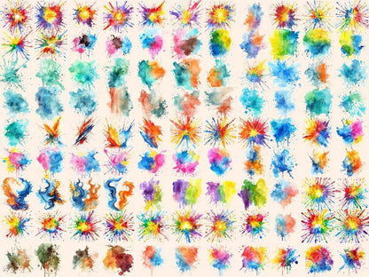 Color Splashes Watercolor Clipart art splash clipart - Wonders Artist