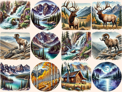 Colorado Rocky Mountains Clipart adventure clipart - Wonders Artist