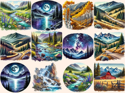 Colorado Rocky Mountains Clipart adventure clipart - Wonders Artist