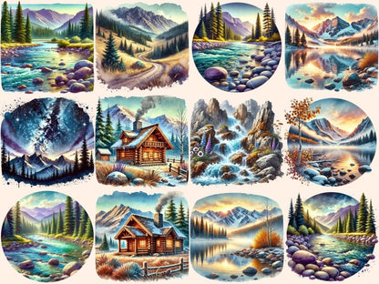 Colorado Rocky Mountains Clipart adventure clipart - Wonders Artist