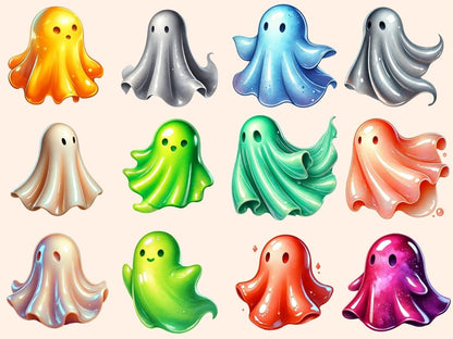 Colored Ghosts (P2) Clipart Colored Ghosts - Wonders Artist