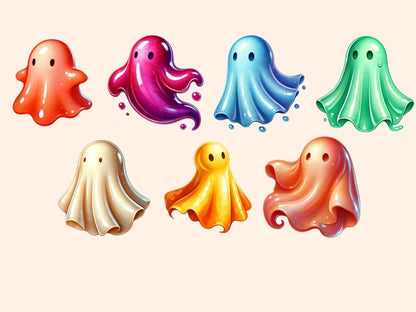 Colored Ghosts (P2) Clipart Colored Ghosts - Wonders Artist
