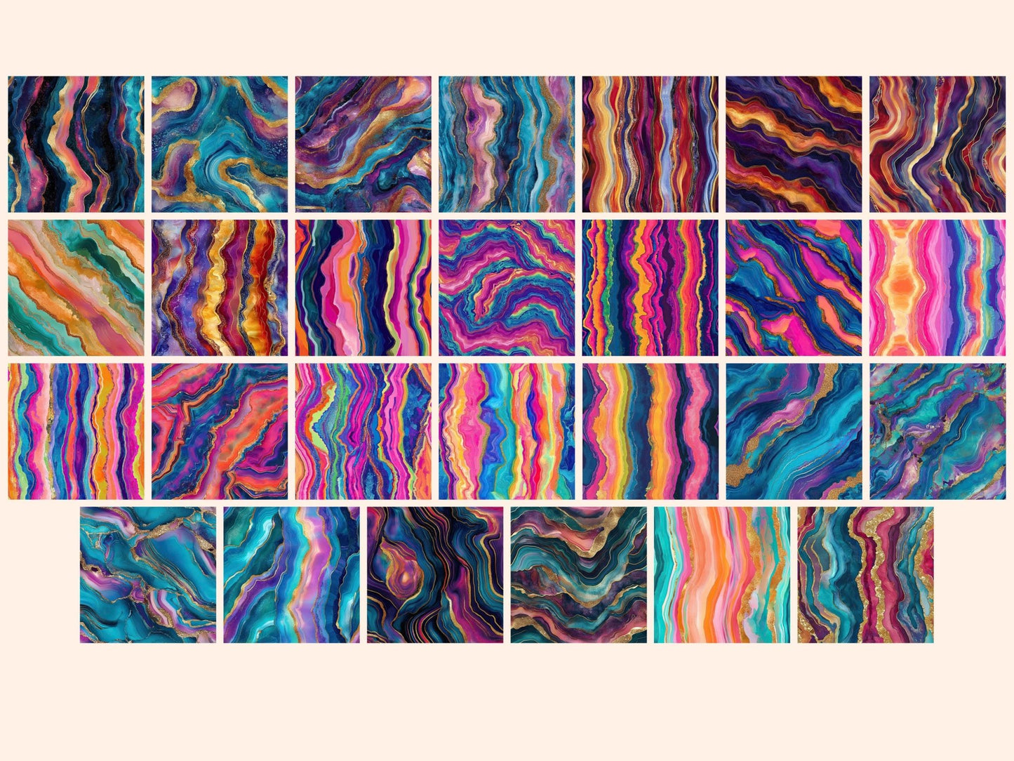 Colorful Agate Seamless Digital Paper - High - Quality Instant Digital Download for Creative Projects