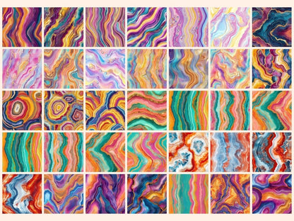 Colorful Agate Seamless Digital Paper Agate Digital Paper - Wonders Artist