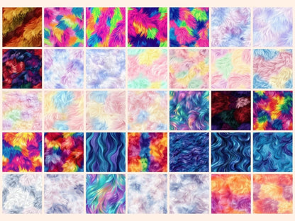 Colorful Fur Seamless Digital Paper Abstract Fur Paper - Wonders Artist