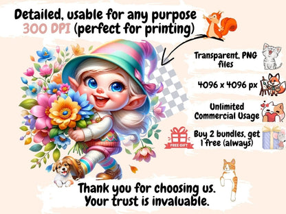 Colorful Gnomes Clipart adorable gnome png - Wonders Artist