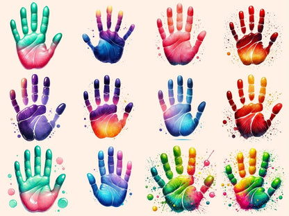 Colorful Hands Clipart Artistic Hands PNG - Wonders Artist