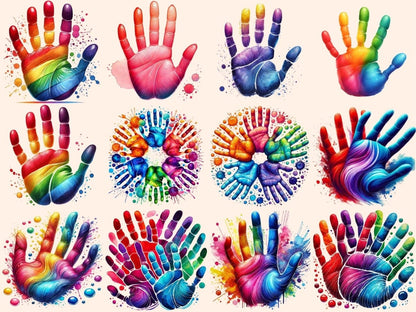 Colorful Hands Clipart Artistic Hands PNG - Wonders Artist