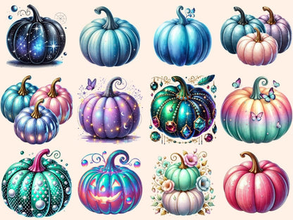 Colorful Pumpkins Clipart Autumn Pumpkins - Wonders Artist