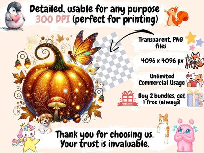 Colorful Pumpkins (P2) Clipart Autumn Pumpkins - Wonders Artist