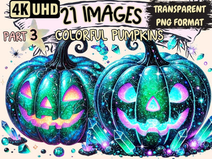 Colorful Pumpkins (P3) Clipart Autumn Pumpkins - Wonders Artist