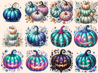 Colorful Pumpkins (P3) Clipart Autumn Pumpkins - Wonders Artist
