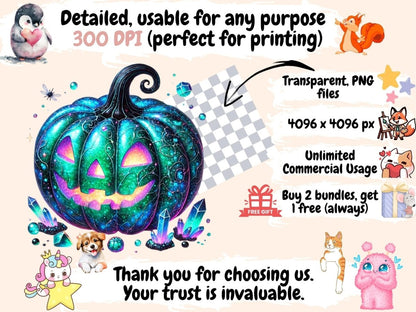 Colorful Pumpkins (P3) Clipart Autumn Pumpkins - Wonders Artist