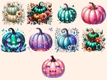 Colorful Pumpkins (P3) Clipart Autumn Pumpkins - Wonders Artist