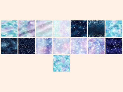 Colorful Snowflakes Seamless Digital Paper Bright Winter Paper - Wonders Artist