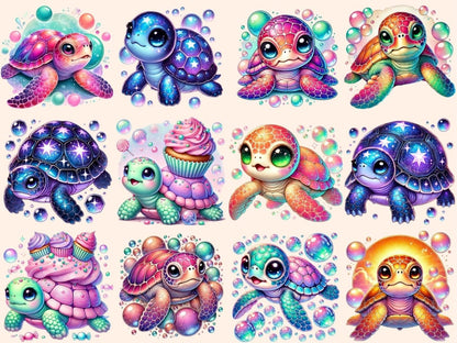 Colorful Turtles Clipart Artistic Turtle Clip - Wonders Artist