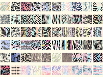 Colorful Zebras Digital Paper All Bundles Backgrounds Digital Paper - WondersArtist