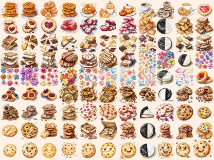 Cookies Watercolor Clipart cookie clipart - Wonders Artist