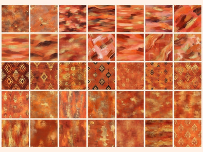 Copper Dusk Seamless Digital Paper Aged Copper Print - Wonders Artist