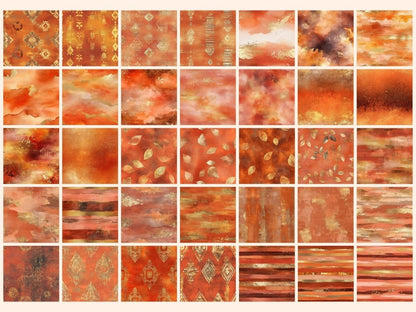 Copper Dusk Seamless Digital Paper Aged Copper Print - Wonders Artist