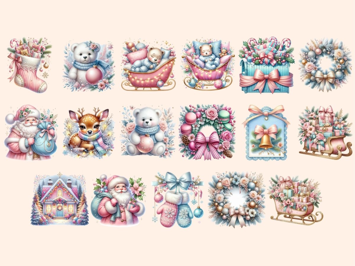 Coquette Christmas Clipart christmas clipart christmas designs christmas digitals - WondersArtist