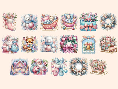 Coquette Christmas Clipart christmas clipart christmas designs christmas digitals - WondersArtist