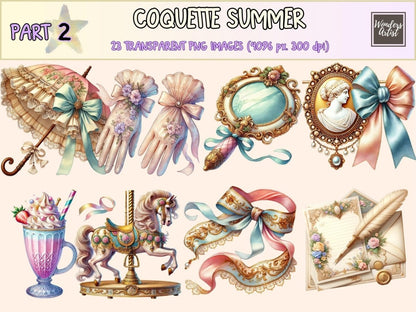 Coquette Summer (P2) Clipart bow clipart - Wonders Artist