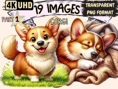 Corgi Clipart cartoon corgi - Wonders Artist