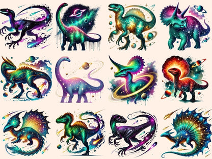 Cosmic Dinosaurs Clipart Cosmic Dino Designs - Wonders Artist