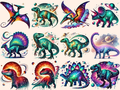 Cosmic Dinosaurs Clipart Cosmic Dino Designs - Wonders Artist