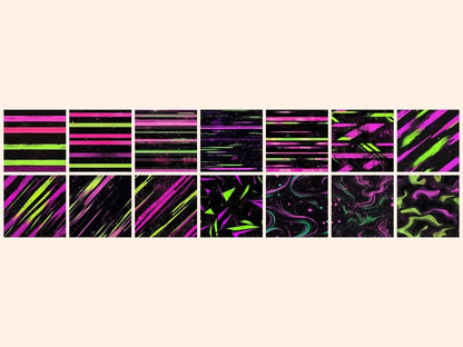 Cosmic Neon Seamless Digital Paper Bright Space Texture - Wonders Artist