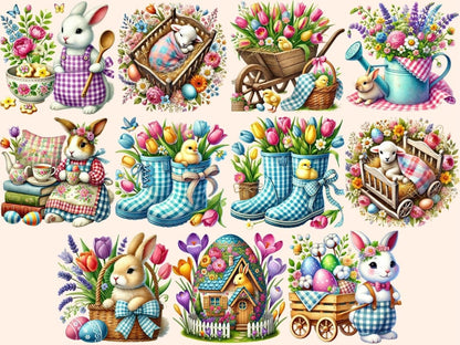 Cottage Easter (P1) Clipart bunny cottage png cottage easter png cottagecore clipart - WondersArtist