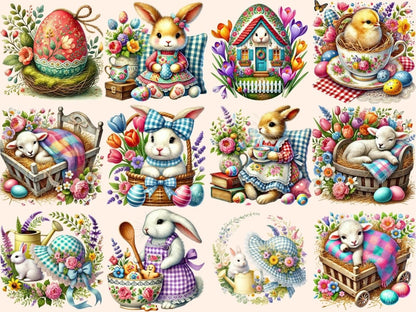 Cottage Easter (P1) Clipart bunny cottage png cottage easter png cottagecore clipart - WondersArtist