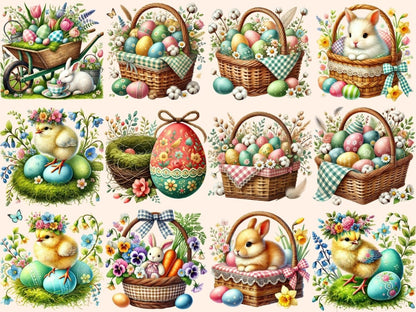 Cottage Easter (P1) Clipart bunny cottage png cottage easter png cottagecore clipart - WondersArtist