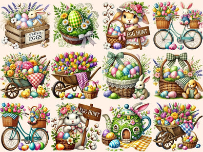 Cottage Easter (P2) Clipart bunny cottage png cottage easter png cottagecore clipart - WondersArtist