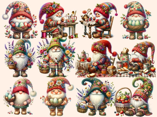 Cottagecore Gnomes Clipart