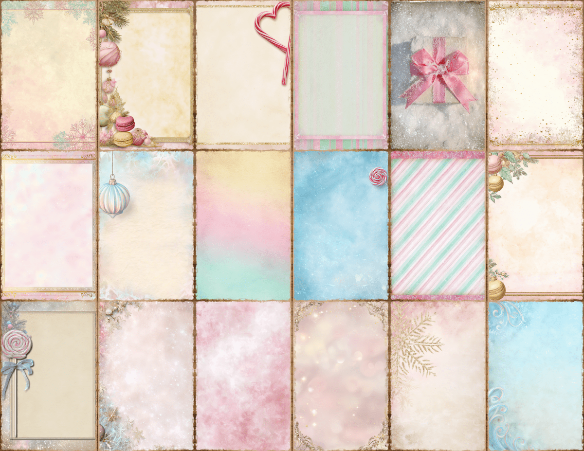 Cotton Candy Christmas Journal Pages All Bundles Journal Pages new bundles all - WondersArtist