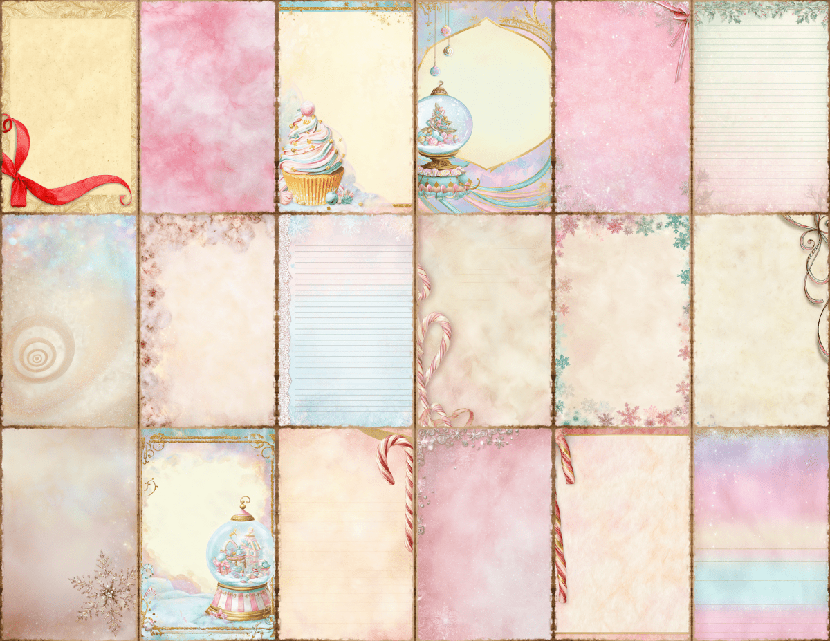 Cotton Candy Christmas Journal Pages All Bundles Journal Pages new bundles all - WondersArtist